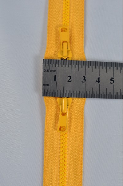 ZIP014  2號拉鏈 雙頭上下拉拉鏈款式  成衣樹脂膠牙拉鏈 密尾拉鏈 不設單獨拉鍊訂購 側面照